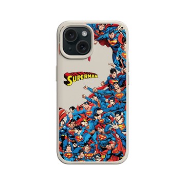 iPhone 15 SolidX 貝殼灰 - Superman - Superman-氪星戰隊