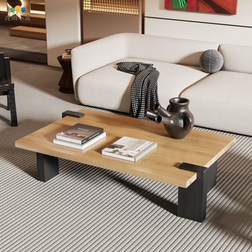 【臺灣公司 可打統編】免運 現代輕奢大方幾日式侘寂風實木原木方形茶幾大小戶型設計師茶幾 可開發票 全館八折 工廠現貨直銷 新品特價 h9281