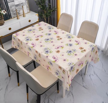 粉彩花語桌巾