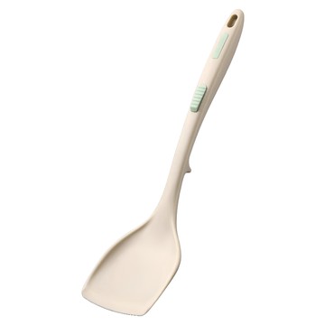 不沾鍋矽膠鍋鏟 33.4x9cm 耐高溫 適用洗碗機、消毒櫃  米白色  1支