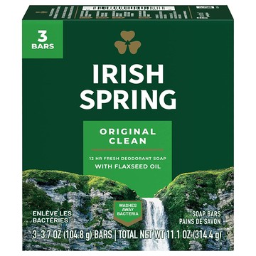 美國Irish Spring體香皂(原味)104.8g*3入