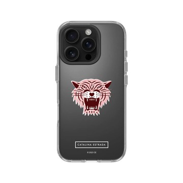 iPhone 16 Pro Clear 透明 - Catalina Estrada - Pink Tiger Head