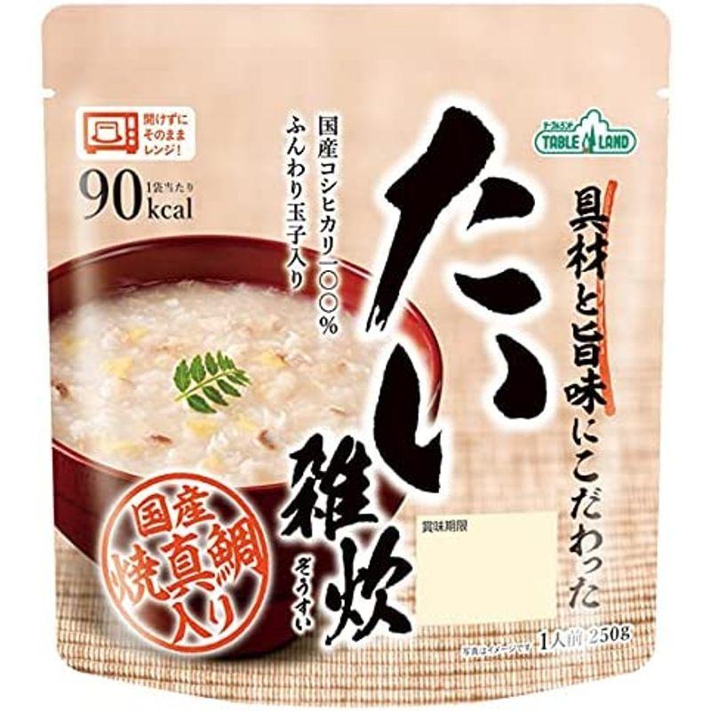 テーブルランド 具材と旨味にこだわったレンジ対応たい雑炊 250g×12袋