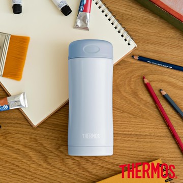 【THERMOS膳魔師】不鏽鋼真空保溫杯400ml(JCG-401-PBL)