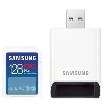 SAMSUNG 三星 PRO Plus 附讀卡機 FSD 大卡  1組  128GB