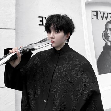 秋季復古新中式國風刺繡長袖襯衫男雅痞立領盤扣設計感小眾襯衣潮