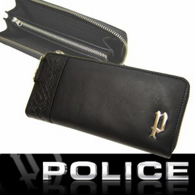 ポリス ラウンドファスナー式長財布 PA-6103 ブラック POLICE ポリス 長財布 メンズ L字ファスナー レザー CIRCUIT