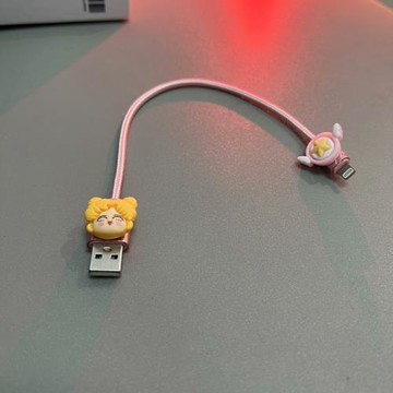 美少女五角星適用蘋果充電線13充電寶20厘米超短快充數據線短款便攜Phone沖電線15移動電源14數據線