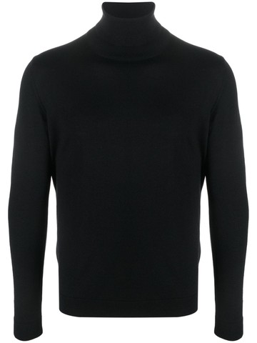Roberto Collina - roll-neck merino wool jumper - men - Merino - 48 - Black