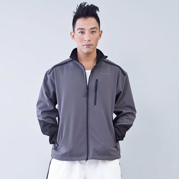 TECL-WOOD《96596》防風防水透氣保暖Soft Shell(軟殼)夾克(灰/黑)(男)