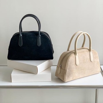 韓版手提包女2025新款春夏氣質復古大容量麂皮波士頓手拎包包百搭