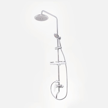 特力屋 銅製 頂噴三段式蓮蓬頭 花灑龍頭 淋浴龍頭組