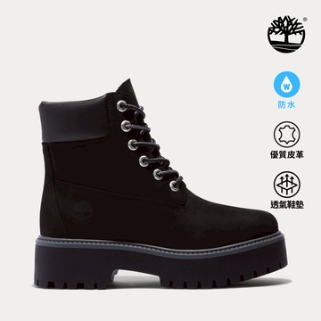 Timberland 女款黑色Stone Street 6吋厚底防水靴|A5RH5015