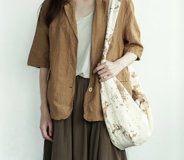 【廢土】森系復古文青/全棉潑墨鬆弛感月牙包