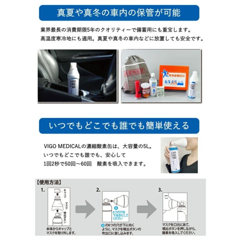 いつでもポイント10倍 酸素缶 日本製 携帯型 酸素吸入器 1本5リットル