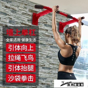 引體向上器 引體向上器室內健身家庭用單雙杠器材墻體打孔單杠成人體育用品       貝達生活館