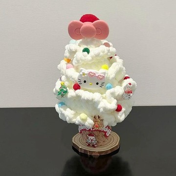 小紅書同款hellokitty聖誕樹可愛小禮物桌面擺件送女友節日高級