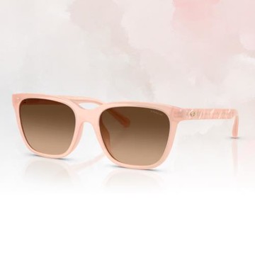 【COACH】方形膠框太陽眼鏡(HC8429D-511374 56mm)