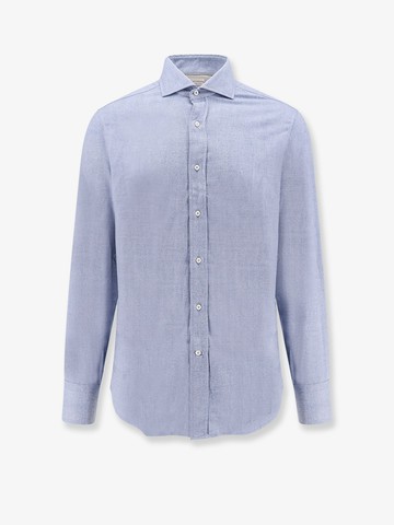 Cotton and lyocell shirt - BRUNELLO CUCINELLI - gender_Man