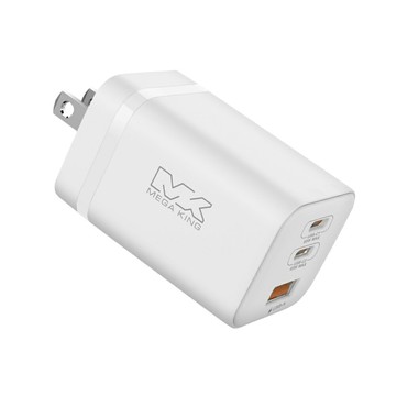 MEGAKING 65W Gan氮化鎵PD三孔旅充頭(2C1A)新版 | APP下單賺4%回饋
