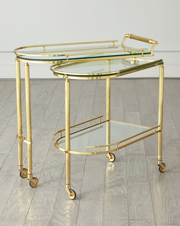 Gallery Folding Bar, Brass