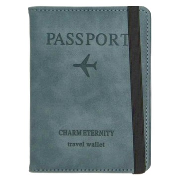 防盜護照套2件組  F  天藍色