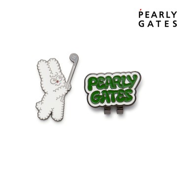 【ṔEARLY GATES】白色可愛造型帽夾式高爾夫果嶺球標 JLW04016