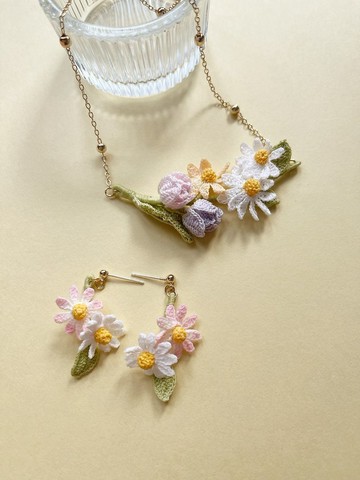 *My Fancy Handmade*手鈎雛菊短頸鏈