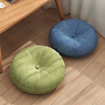 亞麻蒲團坐墊地上家用飄窗加厚靠墊榻榻米陽臺墊子圓形懶人坐墊