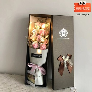 【520表白神器】永生玫瑰花 假花 仿真花 禮盒花束 情人節禮物 生日禮物 永不凋謝 高檔禮盒 送女友送老婆