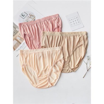 加肥加大碼真絲內褲女高腰孕婦肥婆褲媽媽三角抑菌內褲內衣褲短褲