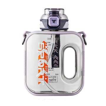 TKK 美國進口 Tritan 邁噸系列 運動水壺 手提 背帶 直飲 吸管 大容量  耀石紫  1L  1個