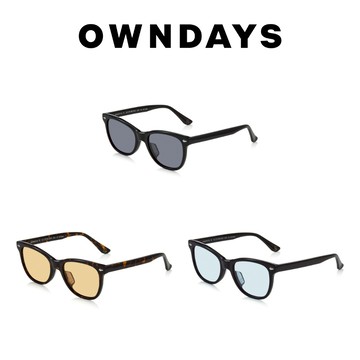 OWNDAYS 時尚個性威靈頓膠框墨鏡(SUN2095T-2S)