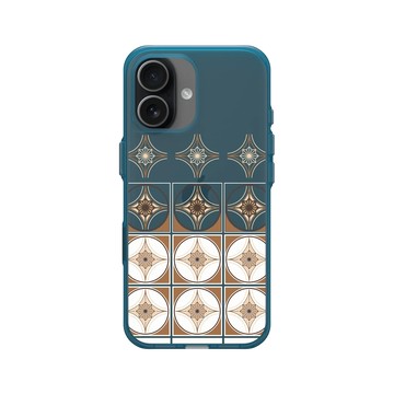iPhone 17 Clear (相機按鈕) 夜幕藍 - 老屋顏 Old House Face - Newtro印花磚 - 麻葉