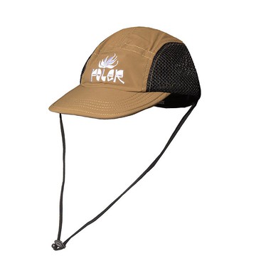 日本限定 POLER 2WAY DRAWCORD SURF CAP 防曬透氣五片帽 卡其色