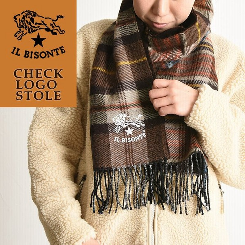 Il Bisonte イルビゾンテ チェック ロゴ マフラー ストール レディース メンズ ウール かわいい ギフト クリスマスプレゼント 通販 Lineポイント最大0 5 Get Lineショッピング