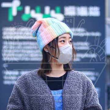 【影片教學+材料包】簡易毛線帽(段染線版)