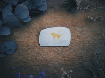 Finn Jensen 挪威馴鹿琺瑯胸針－北歐古董首飾 Vintage Jewelry