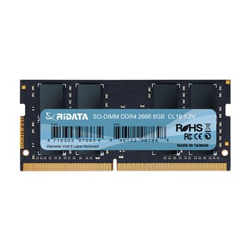 RIDATA 錸德 8GB DDR4 2666/SO-DIMM 筆記型電腦記憶體 /個 4719303976634｜領券最高折$220