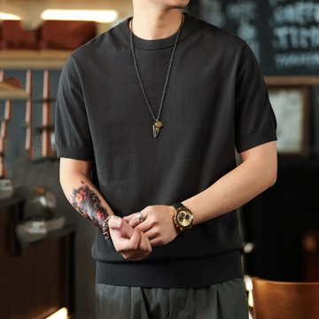 Wuluwear 【60支長絨棉】夏季透氣親膚100%棉短袖圓領針織T恤男士