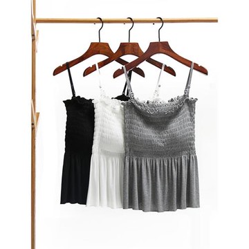 200斤大碼吊帶抹胸背心打底可外穿免穿文胸純棉大胸裹胸胖mm加長