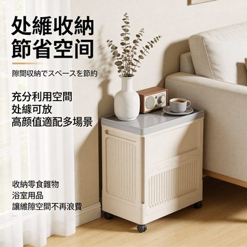 【SALVO】日式折疊收納箱 附滑輪免安裝收納箱 翻蓋附輪收納箱 防塵收納櫃