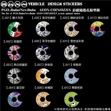 【硬漢六輪精品】 PGO JBUBU & NEW JBUBU 鑰匙孔貼 (版型免裁切) 機車貼紙 機車彩貼 彩貼