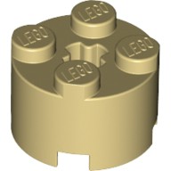 圓形磚 2x2 沙色 3941