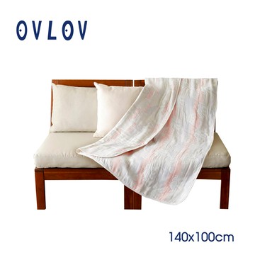 OVLOV 六層紗童被-大象粉