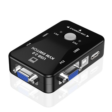 KVM 全品項 【宅配免運】VGA 2in1 KVM Switch 1080P 2埠電腦切換器(V21UA)