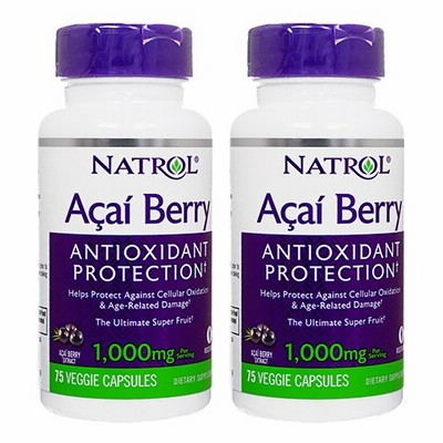 ナトロール アサイベリー 1000mg 75錠 2本 Natrol AcaiBerry NTR アサイーベリー 日時指定不可