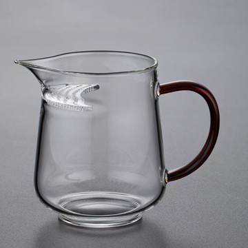 加厚耐熱玻璃月牙公道杯茶漏一體大容量分茶器綠茶泡茶杯過濾茶具