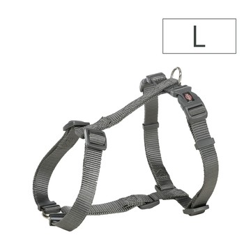 Trixie 寵物用品 尼龍H型背帶-石墨 L: 60-87 cm/25 mm (TX204916)