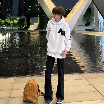 🚛臺灣出貨💨國潮AR刺繡衛衣男女重磅立挺美式連帽秋冬加絨新款ins寬鬆上衣服